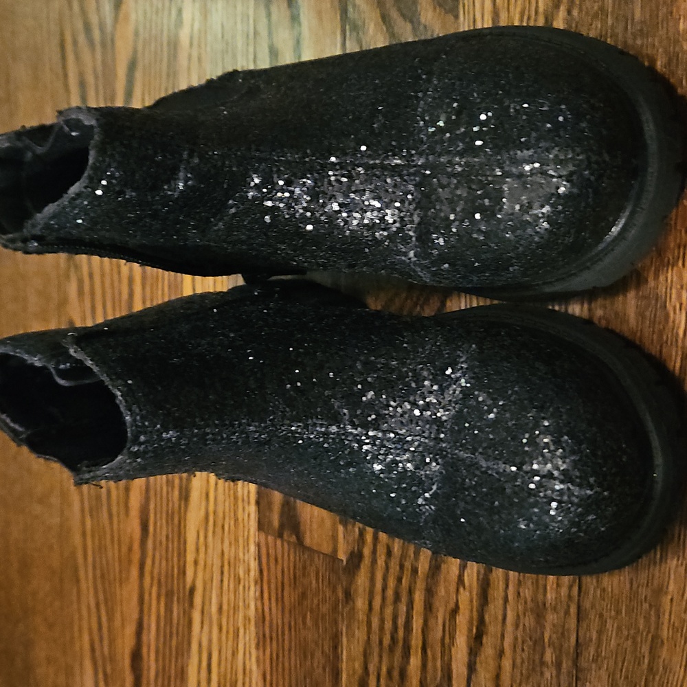 Carters GIRLS Sparkly Black Kids Boots